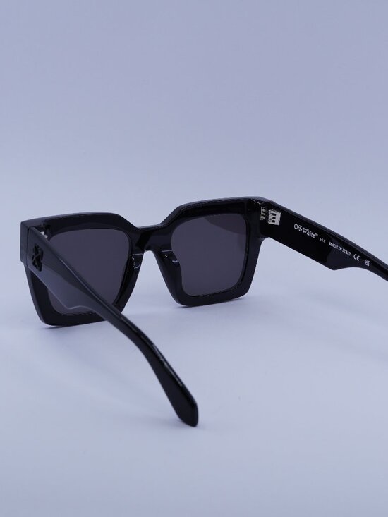 Off-White OERI13I JACKSON 1307 Sunglasses Black Square Frame, Grey Lenses main image 7